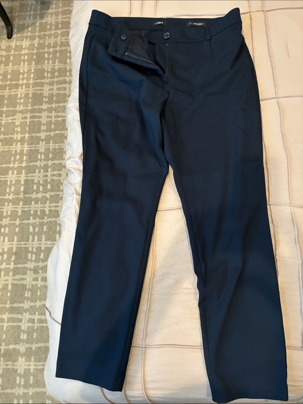 LOFT Navy Straight Dress Pants